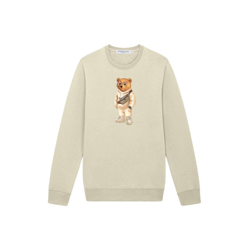 Baron Filou Felpa girocollo Felpa Uomo con orli a costine Osso - Francavilla Moda